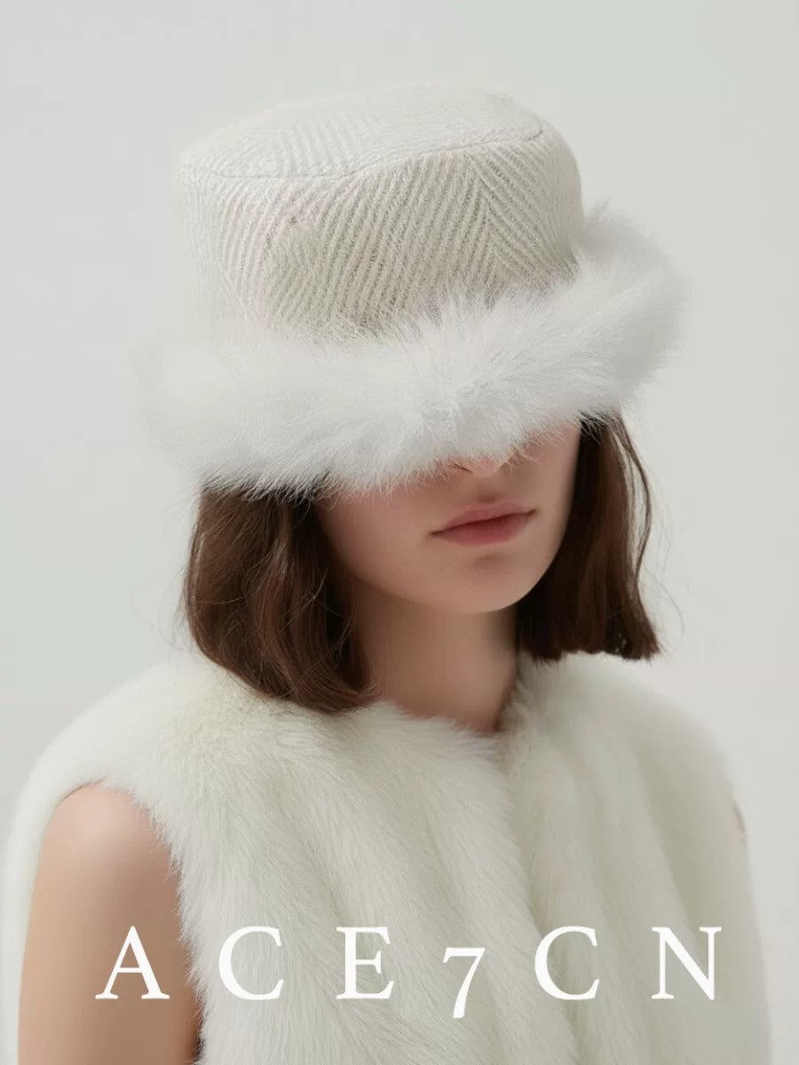 Nordic Vintage Tweed Riding Hat Chic Inner-Mongolia