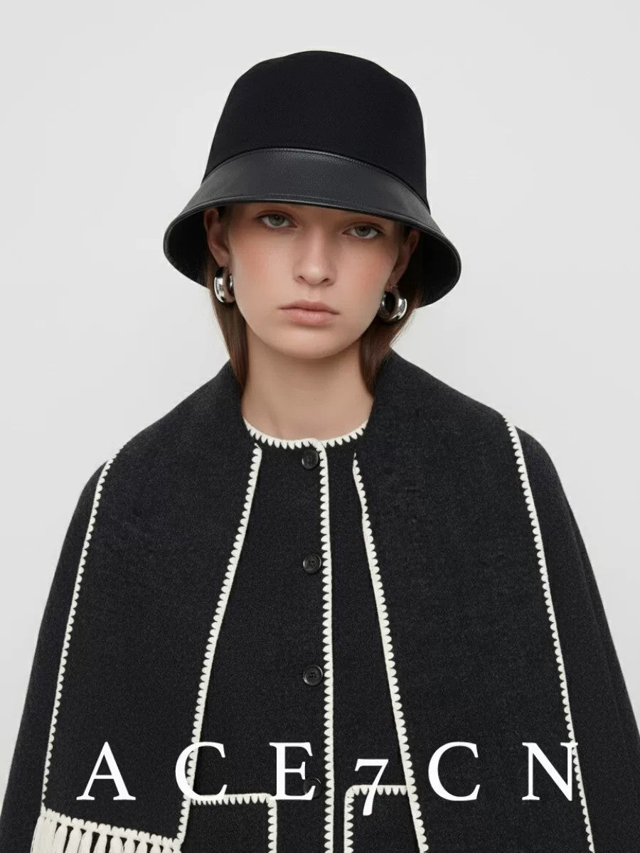British Vintage Suede Bucket Hat Premium Women