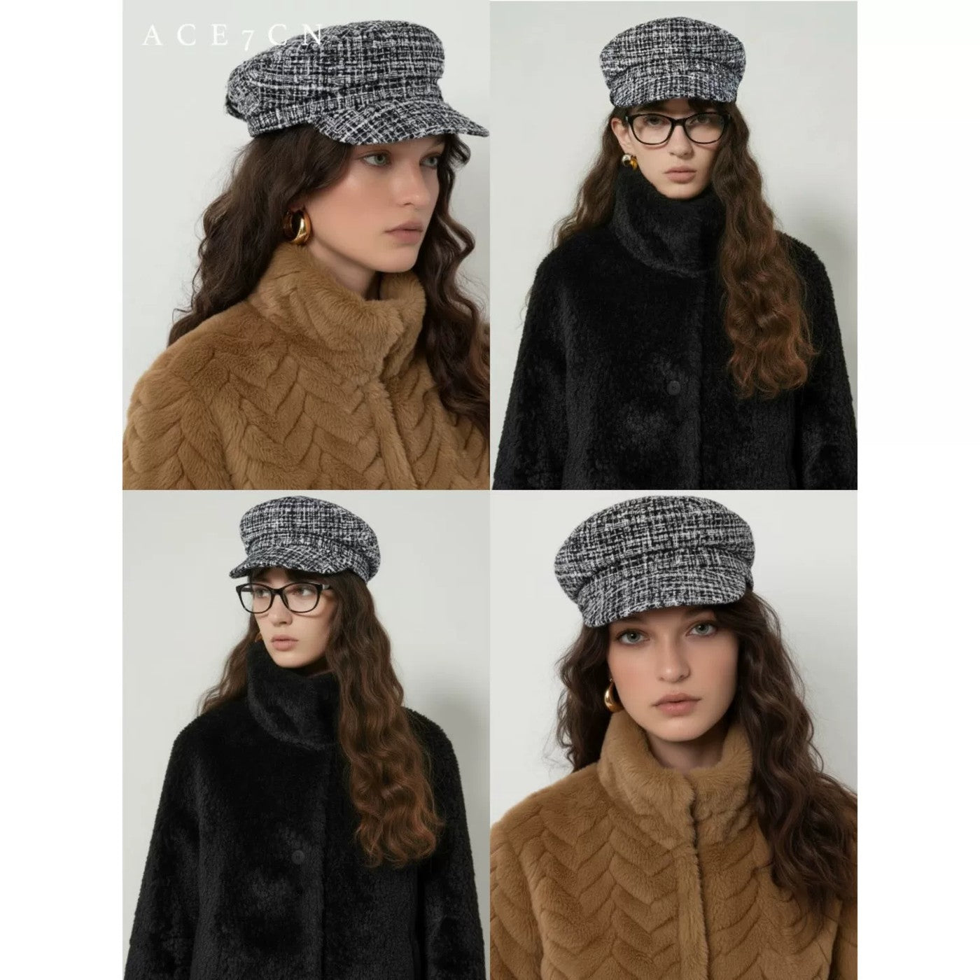 British Chic Tweed Newsboy Cap Classic Plaid