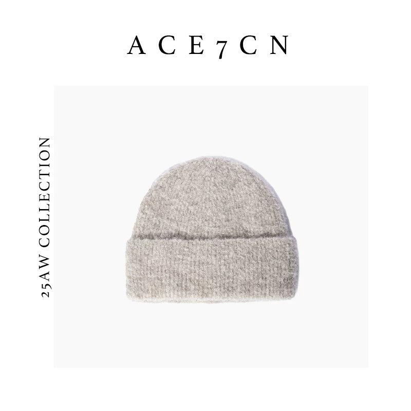 Nordic Soft Relaxed Alpaca Knit Beanie Cloud
