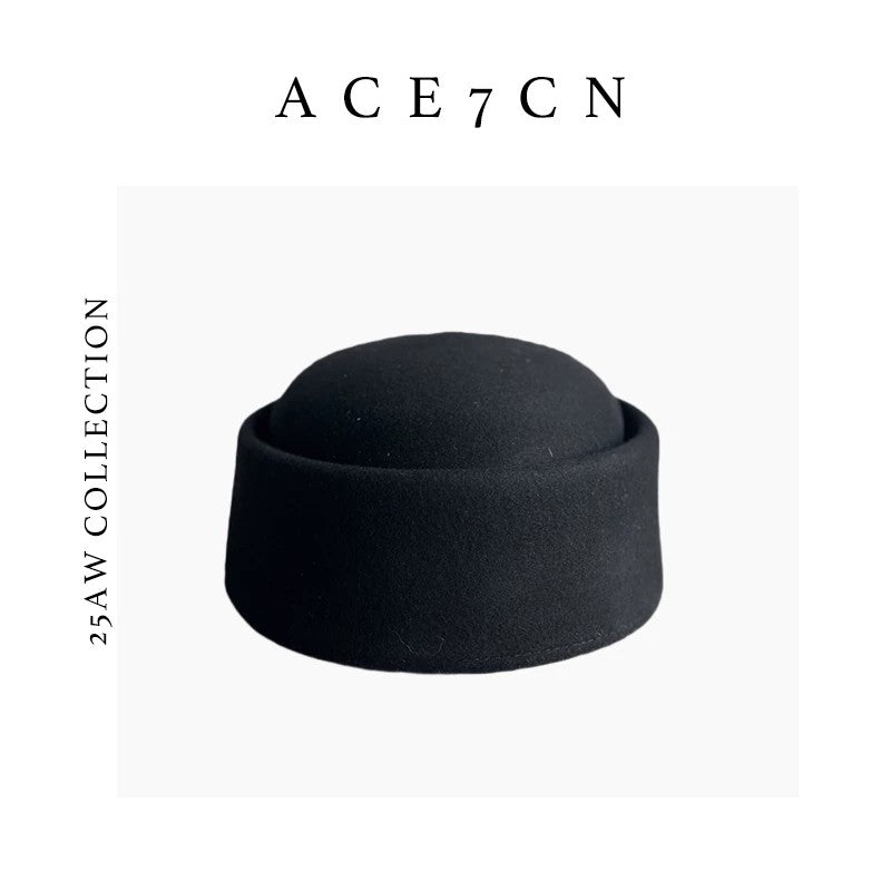 100 Wool Pillboxhat British Vintage Pillbox Hat