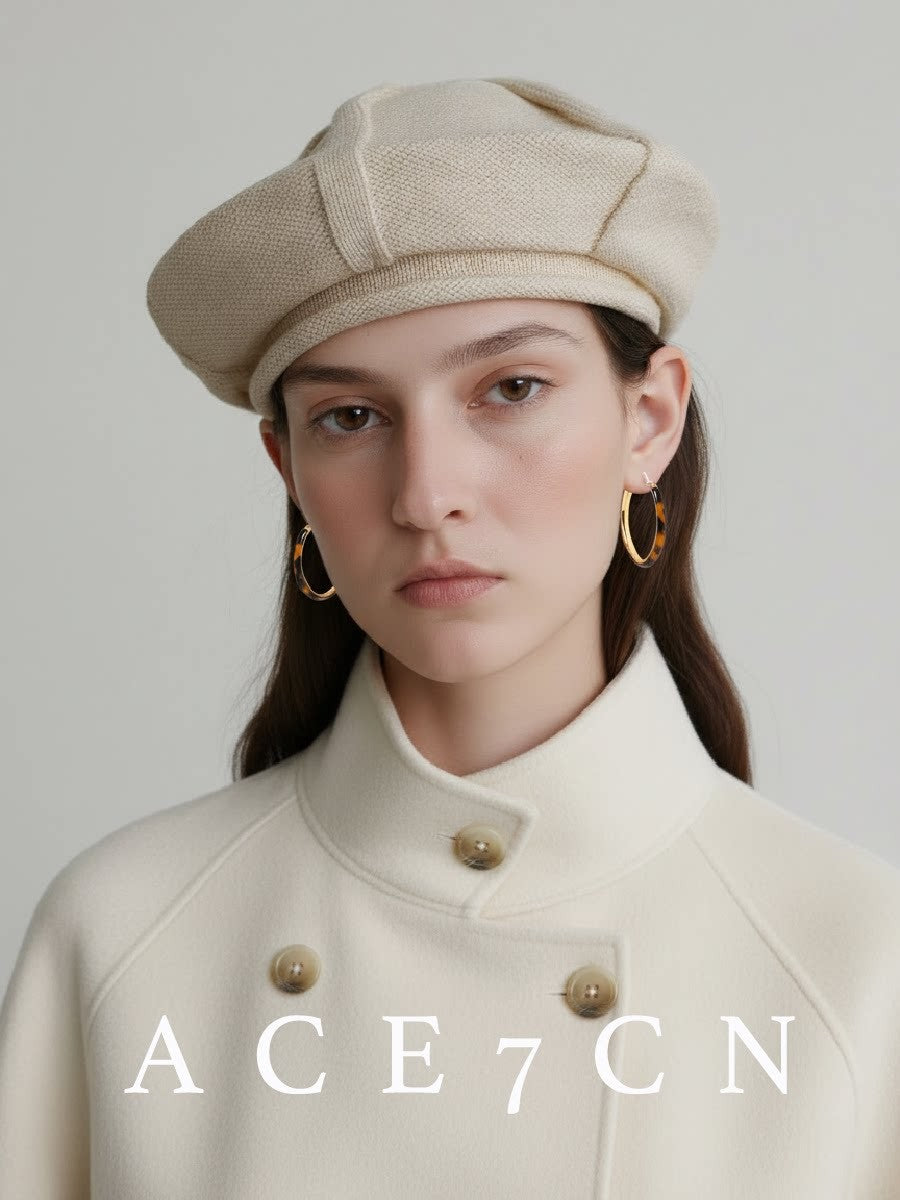 Nordic Relaxed Beret Vintage Painter Beret Women