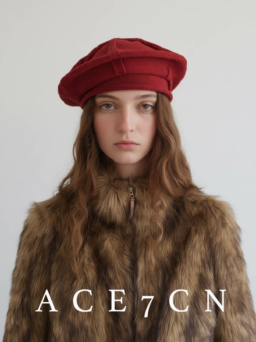 Nordic Relaxed Beret Vintage Painter Beret Women