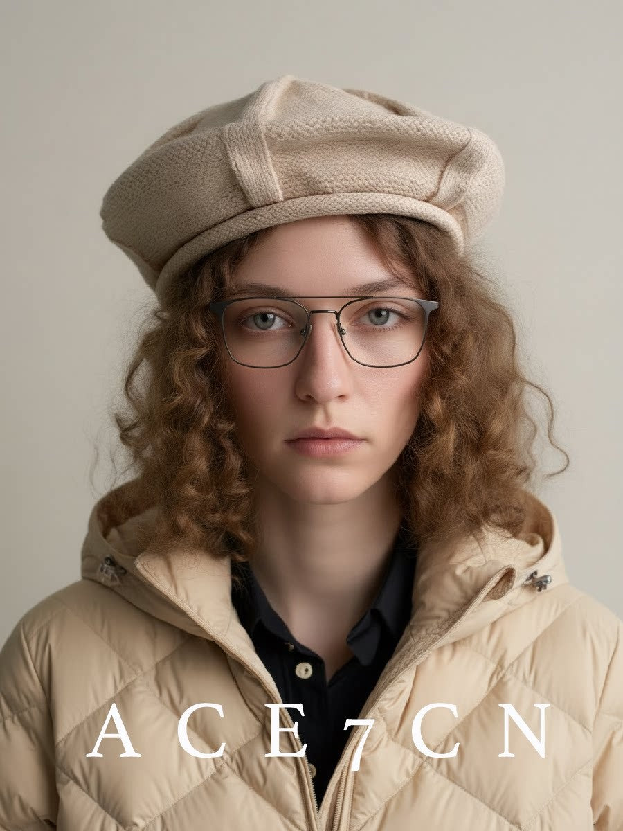 British Old-Money Relaxed Knit Beret Soft Wool