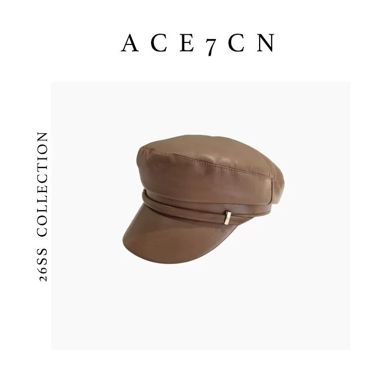 Urban Minimalist Faux-Leather 3D Equestrian Hat Chic