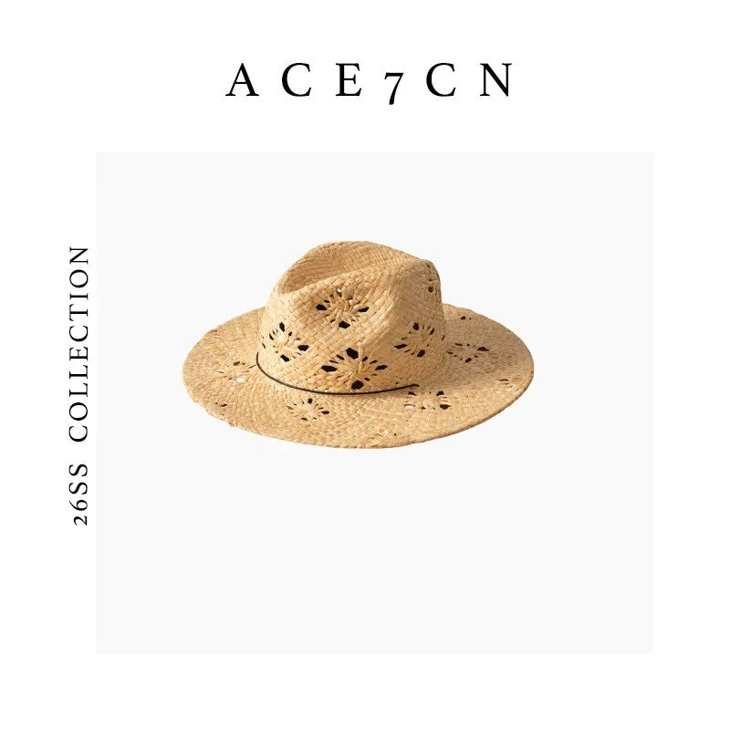 South American Western Straw Hat Resort Raffia