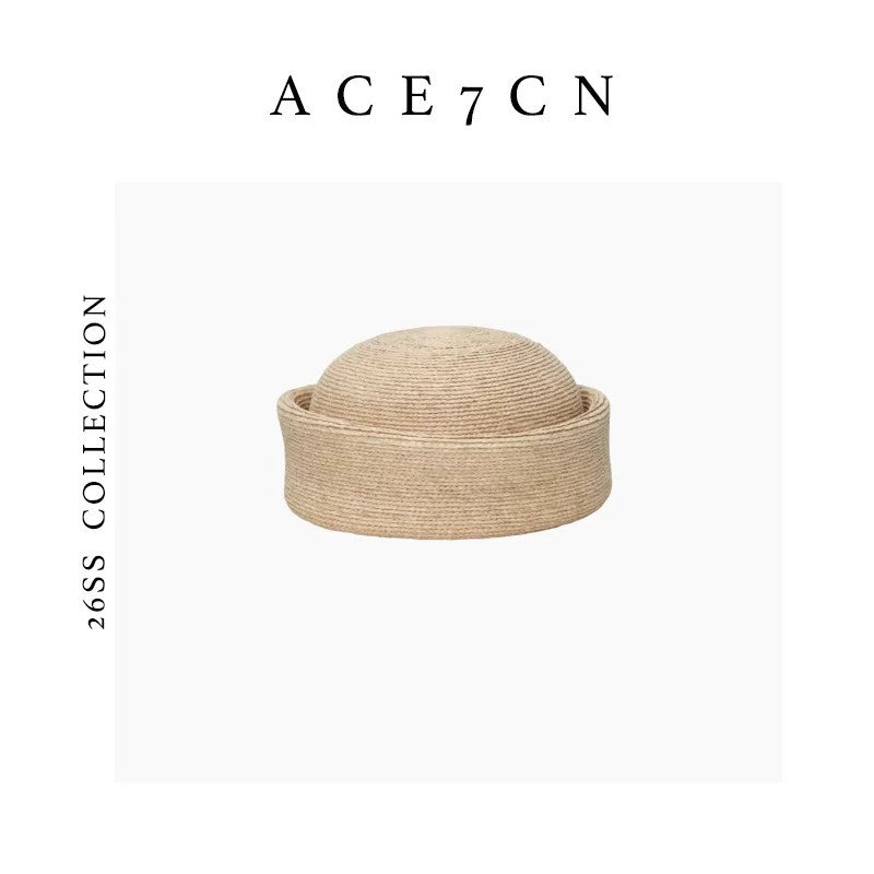 pillbox British Vintage Straw-Woven Pillbox Hat Summer