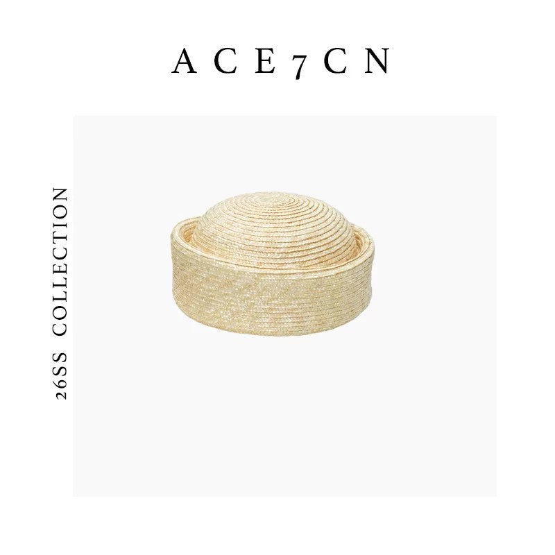 pillbox British Vintage Straw-Woven Pillbox Hat Summer