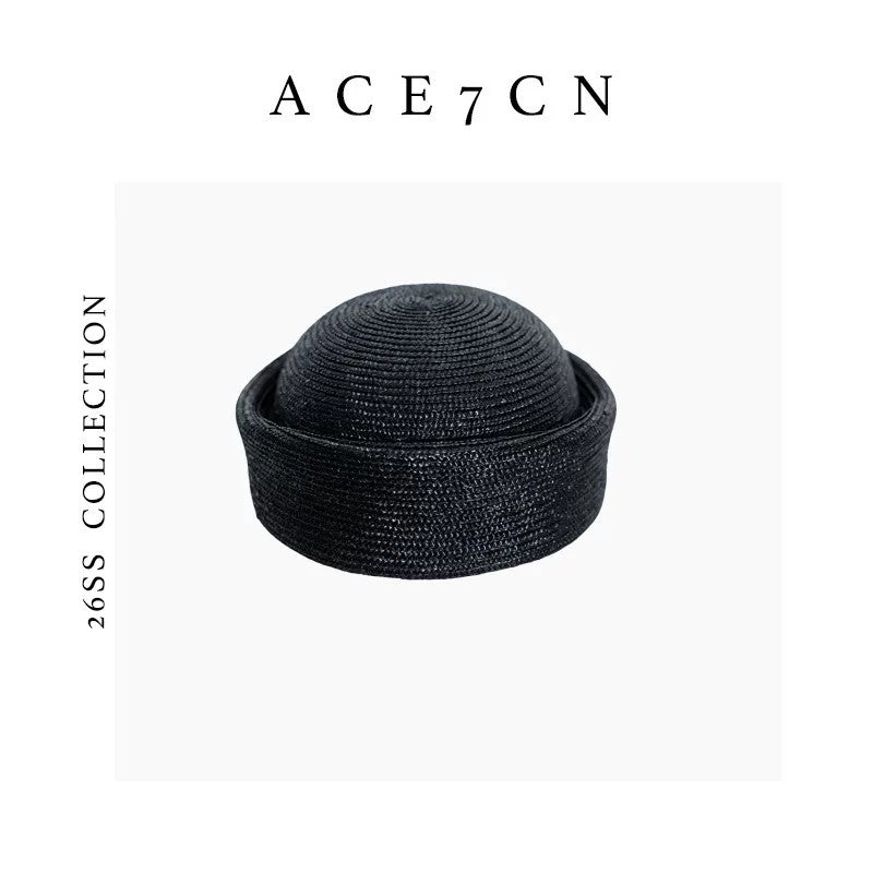 pillbox British Vintage Straw-Woven Pillbox Hat Summer