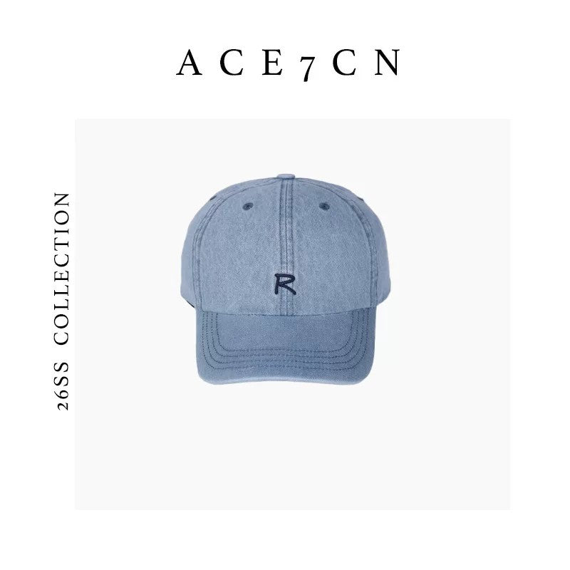 Urban Athleisure Denim Misty-Blue Baseball Cap Embroidered