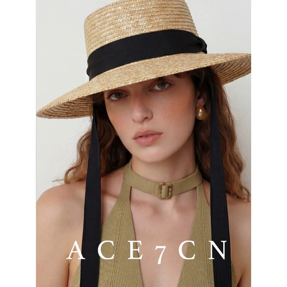 California Resort Premium Wheat-Straw Sun Hat Hand-Woven