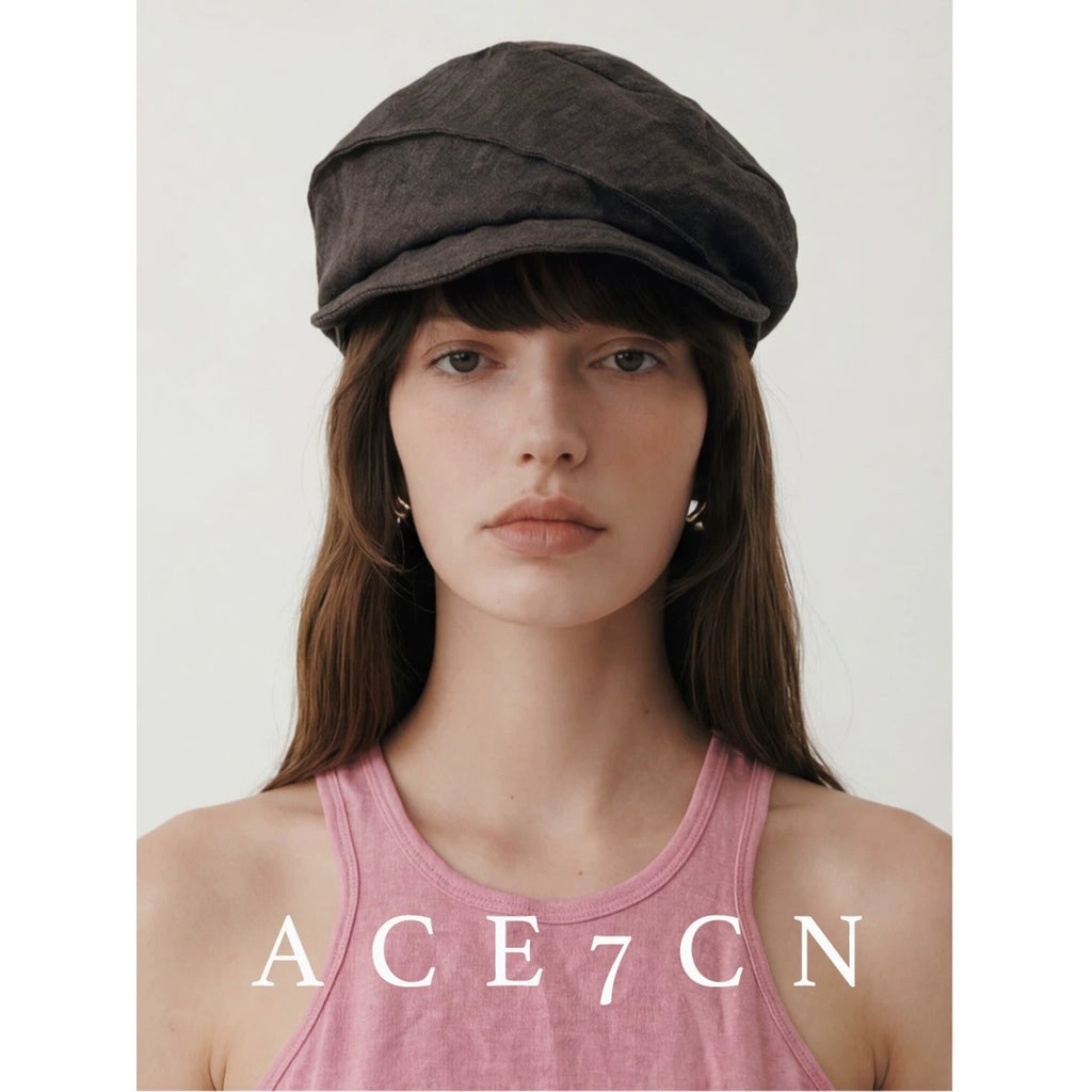 Japanese Fabric Premium Linen Newsboy Cap Handmade