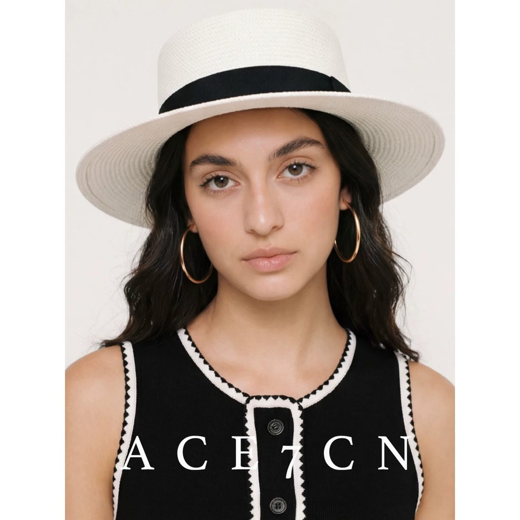 Parisian Tweed White Dress Hat Classic Chic