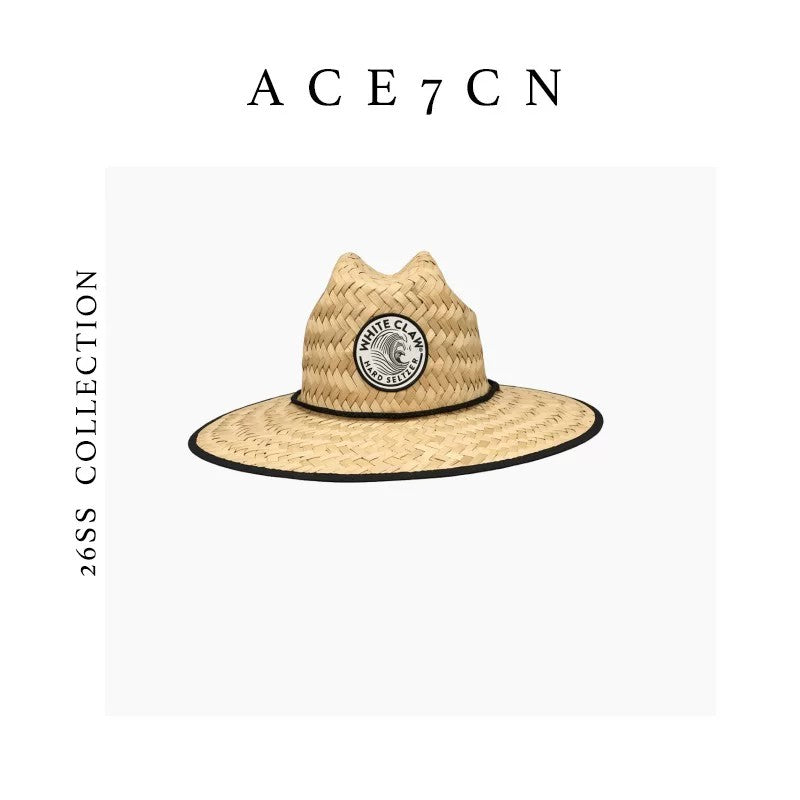 Italian Niche Straw-Woven Panama Hat Wide-Brim Travel
