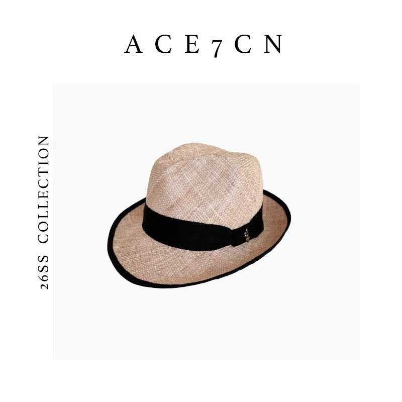 British Chic Panama Hat Holiday Straw-Woven Fedora