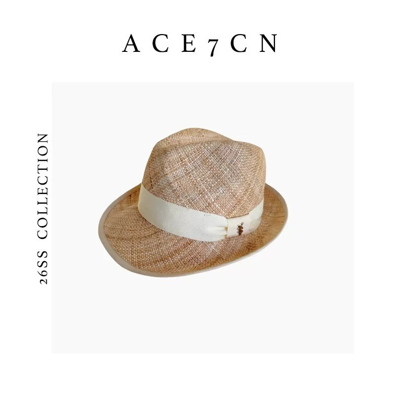 British Chic Panama Hat Holiday Straw-Woven Fedora