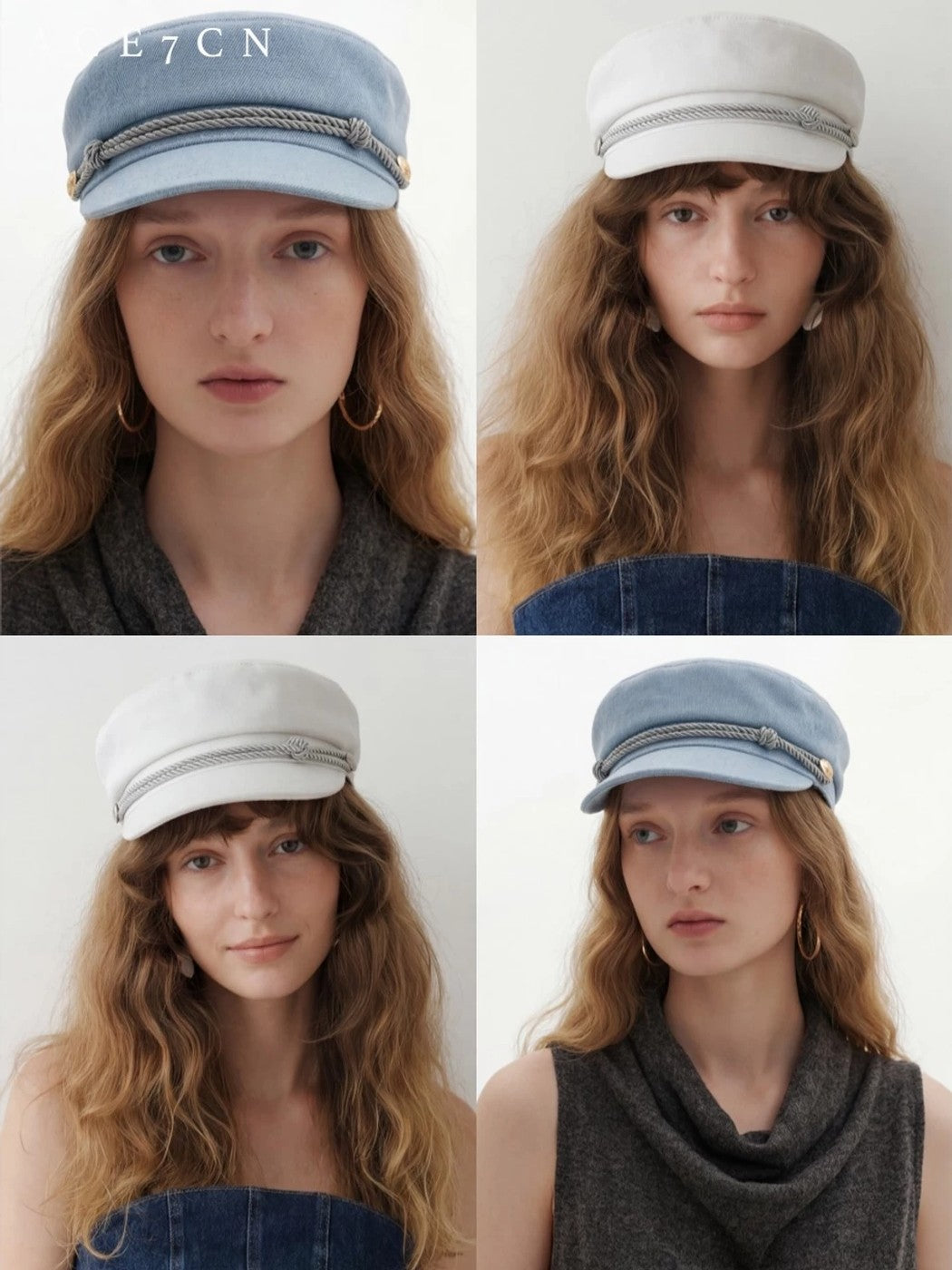 British Chic Newsboy Cap Summer Nautical Woven