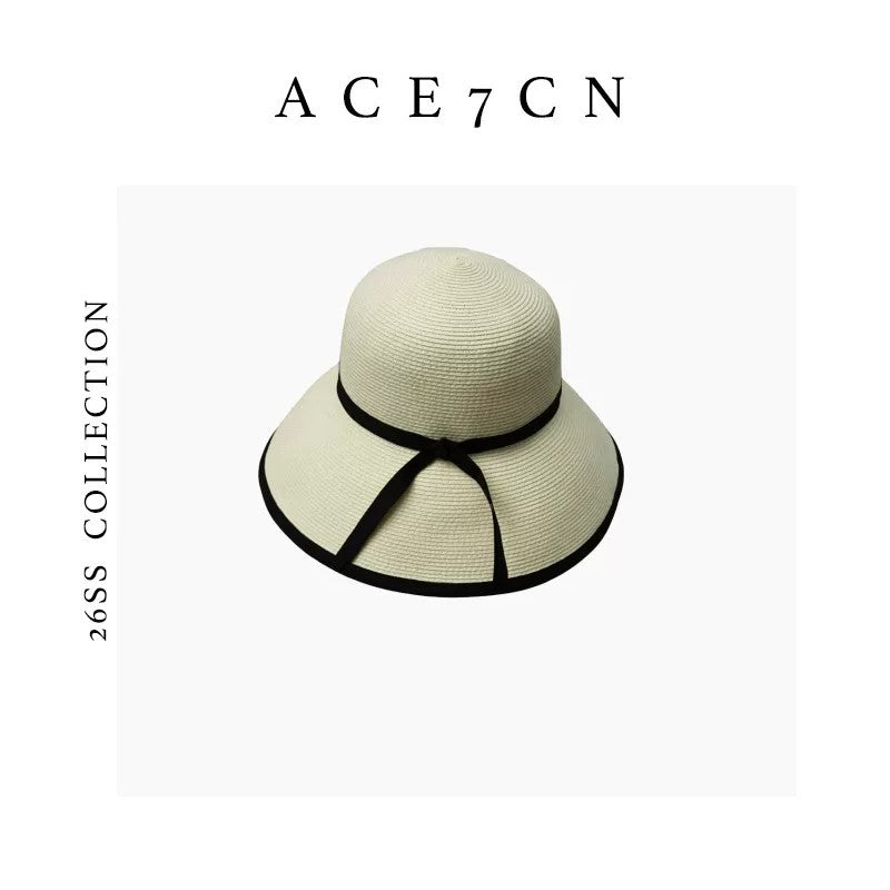 Hepburn Cloche Hat French Vintage Paper-Straw Straw