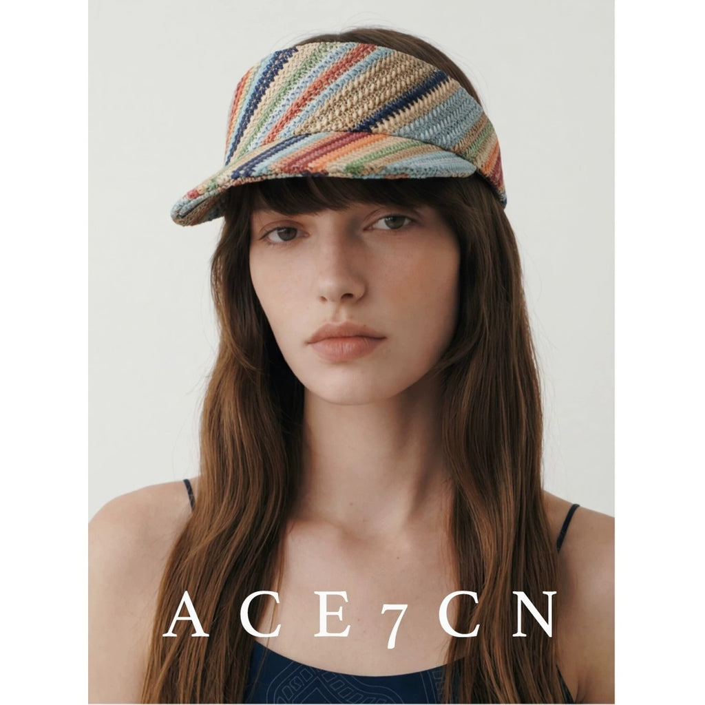 Athleisure Visor Hand-Woven Straw Hat Sun-Shade Chic