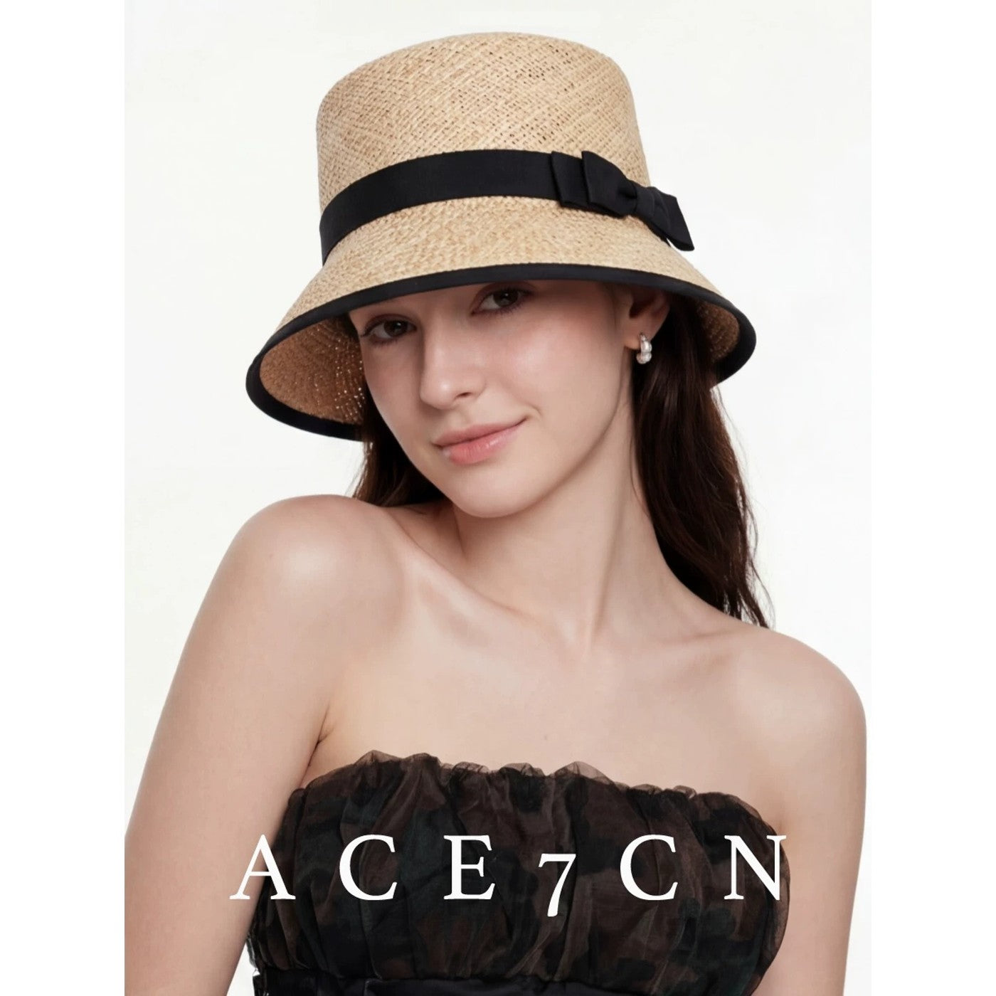 Hepburn-Style Parisian Chic Resort Straw-Woven Straw Hat