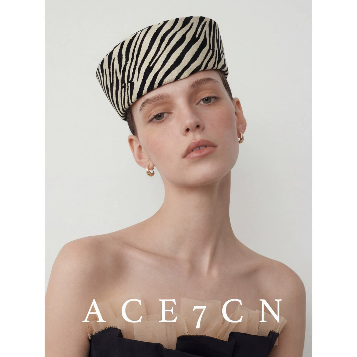 Light-French Pillbox Hat British Chic Zebra pillbox