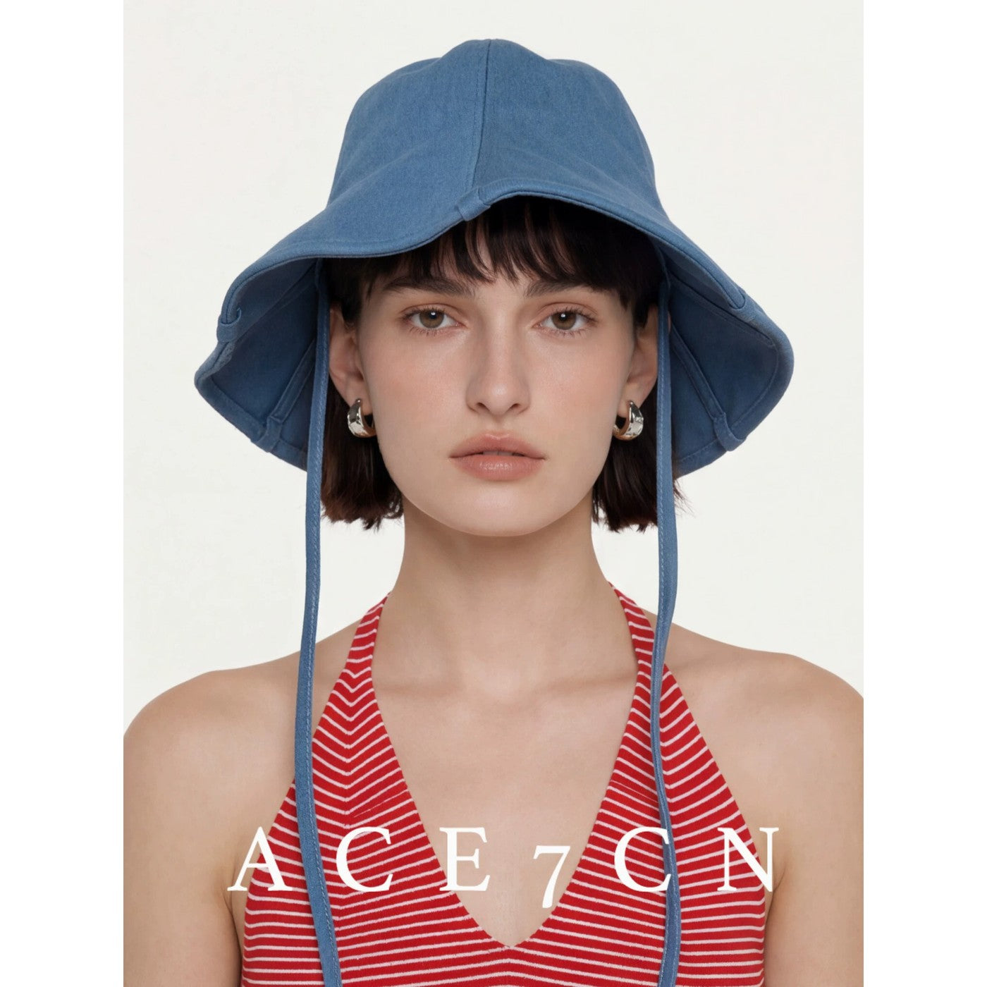 Chic Denim Washed Denim Cotton Bucket Hat
