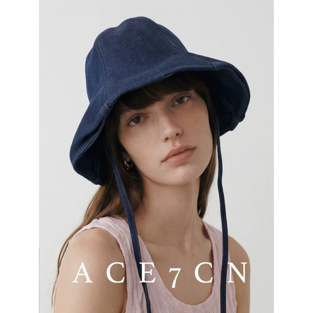 Chic Denim Washed Denim Cotton Bucket Hat