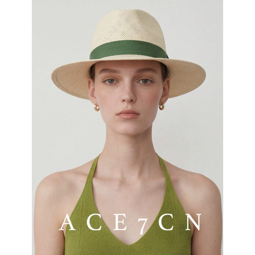 British Classic Straw Hat White Straw Hat