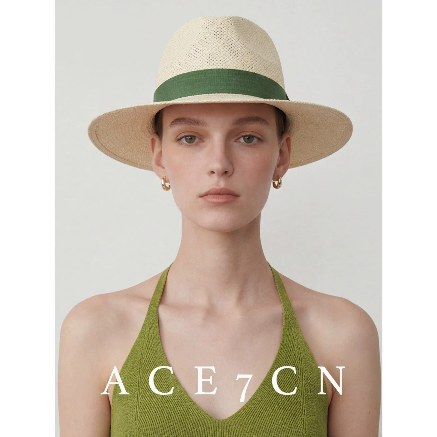 British Classic Straw Hat White Straw Hat