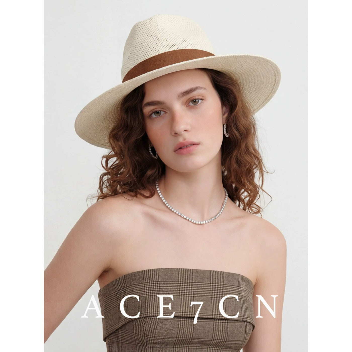 British Classic Straw Hat White Straw Hat