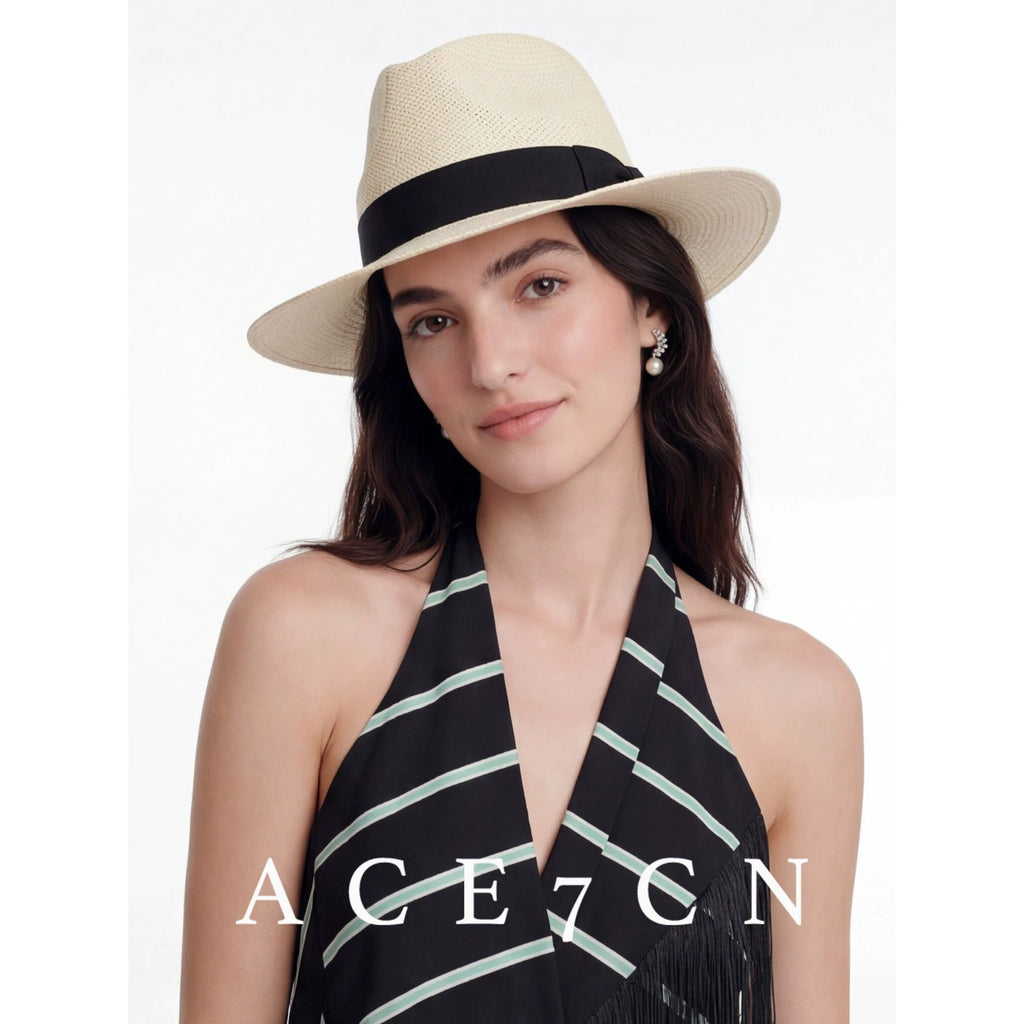 British Classic Straw Hat White Straw Hat