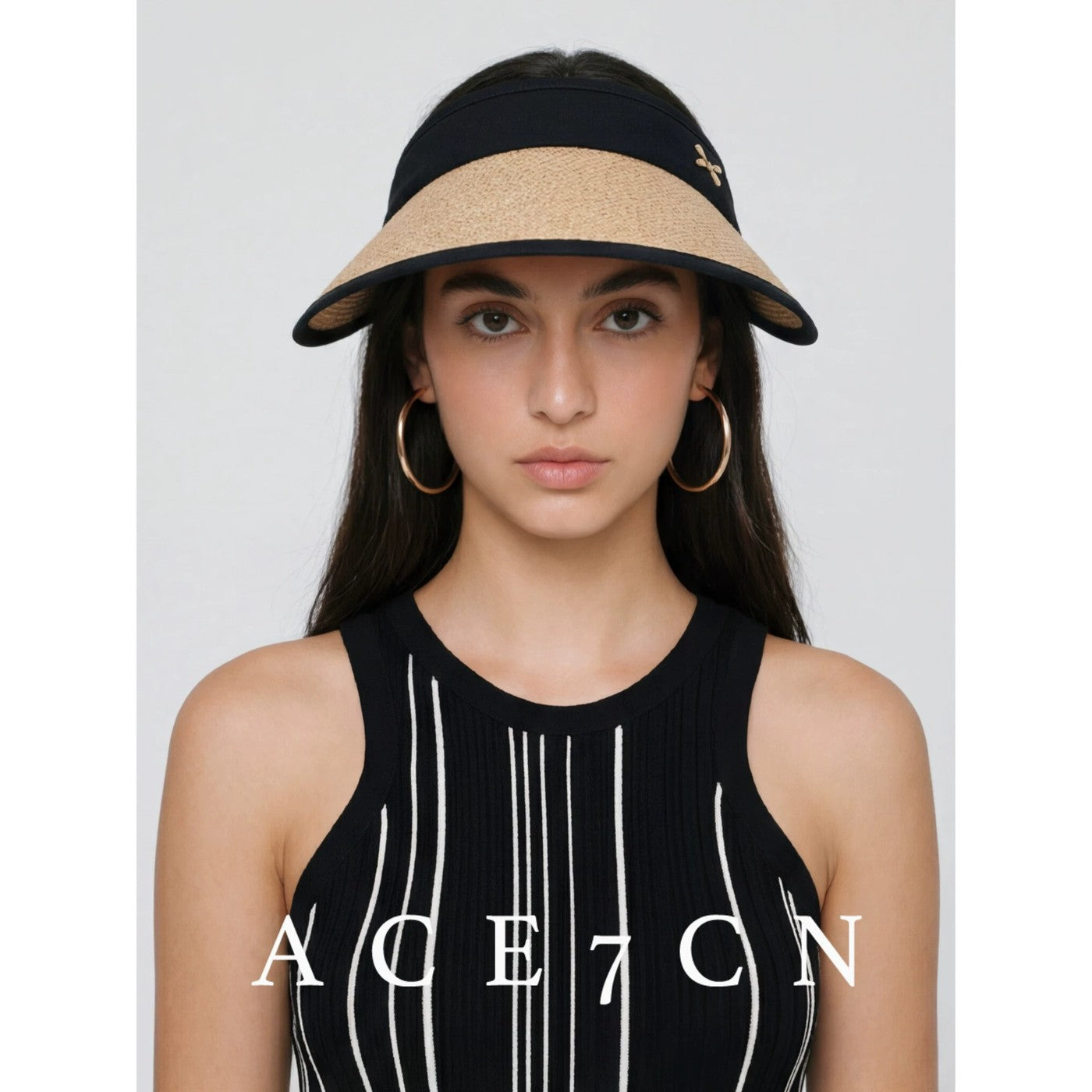 Athleisure Japanese Visor Embellished Sun-Shade Headband Hat