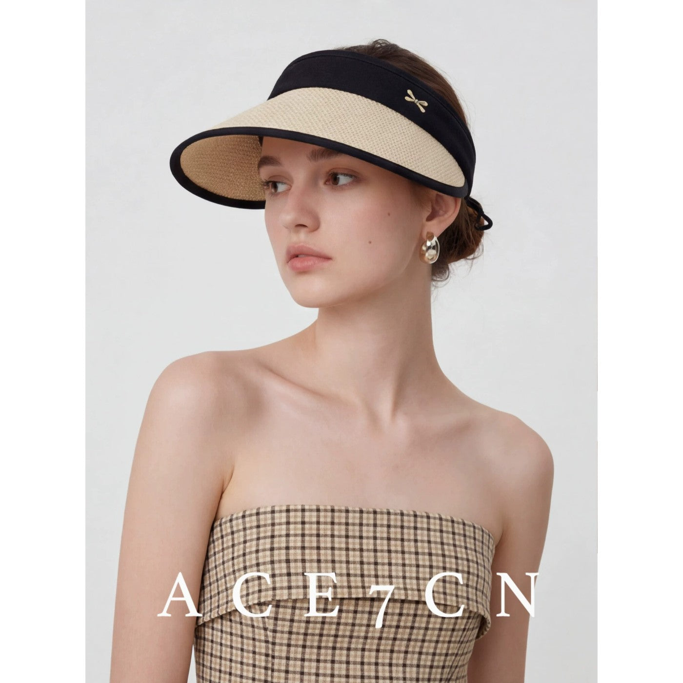 Athleisure Japanese Visor Embellished Sun-Shade Headband Hat