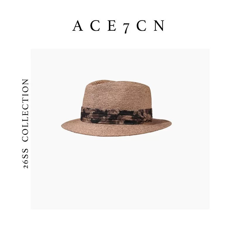 Imported Raffia Relaxed French Wide-Brim Straw Hat