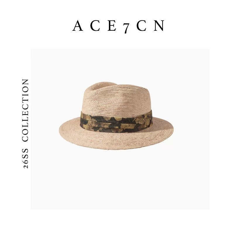 Imported Raffia Relaxed French Wide-Brim Straw Hat