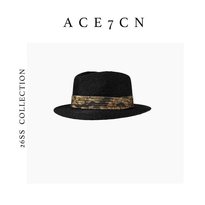 Imported Raffia Relaxed French Wide-Brim Straw Hat