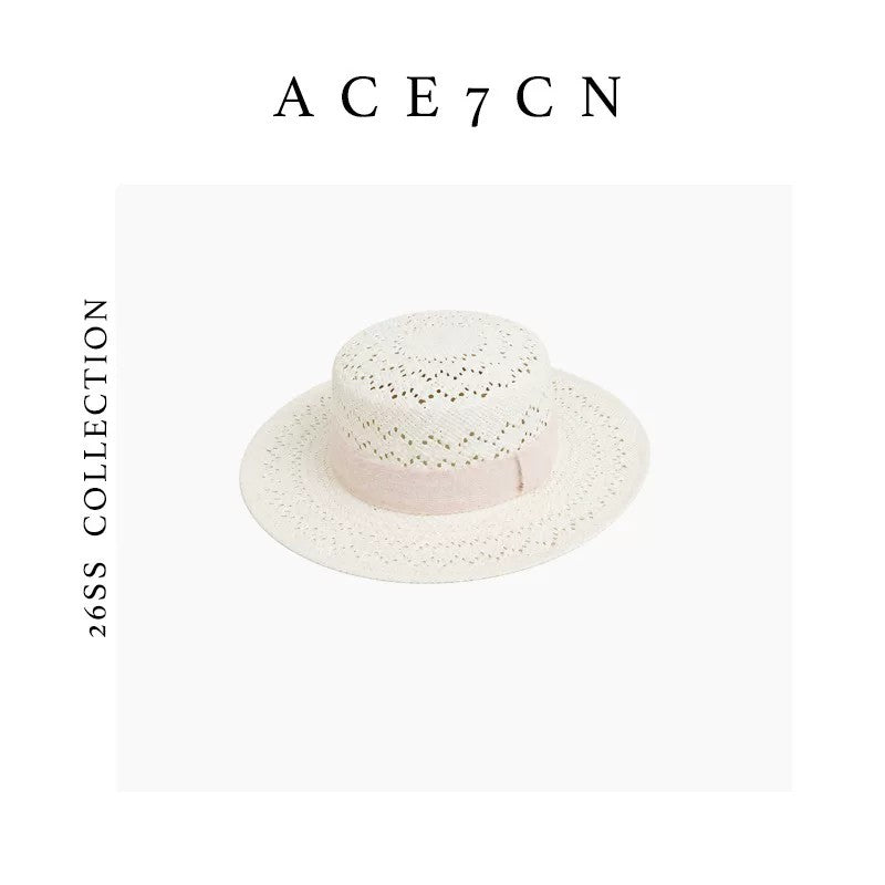 Hepburn Elegant Premium Woven Straw Hat Refined