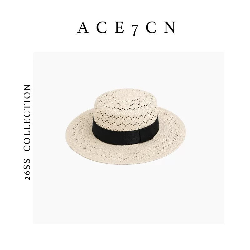 Hepburn Elegant Premium Woven Straw Hat Refined