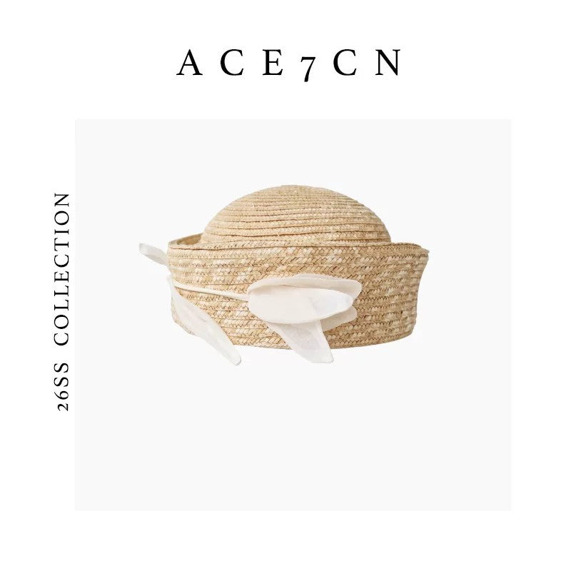 Parisian Fairy Wheat-Straw Pillbox Hat pillbox Tulip