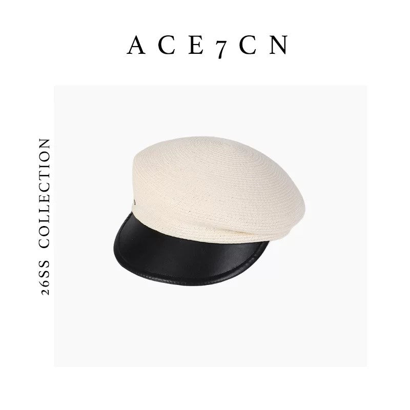 British Urban Chic Newsboy Cap Woven Straw