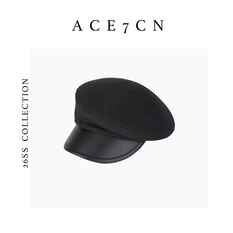 British Urban Chic Newsboy Cap Woven Straw