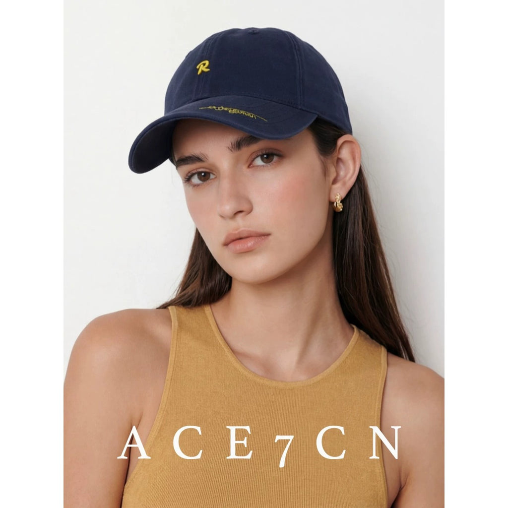 Nordic Chic Denim Baseball Cap Embroidered Soft-Top