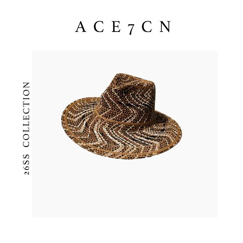 French Niche Elegant Panama Hat Hand-Woven Straw