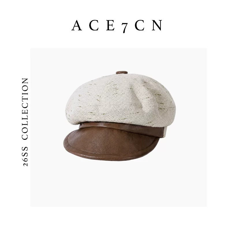 British Classic Woven Newsboy Cap Vintage Premium-Texture