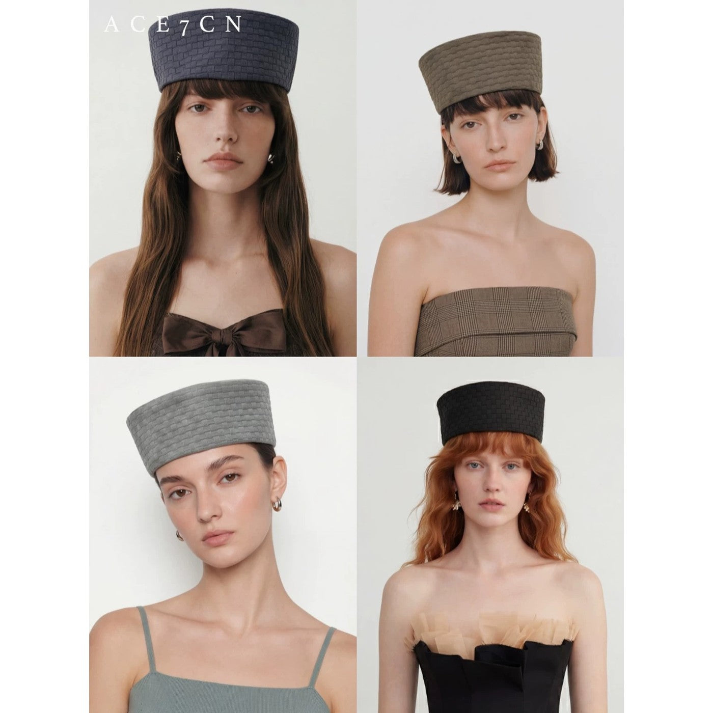 British Chic Pillbox Hat Woven pillbox Round