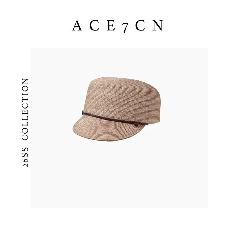 British Vintage Straw-Woven Riding Hat Sun-Protection Travel