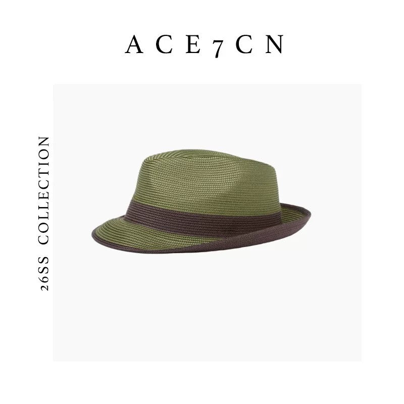 British Chic Paper-Straw Straw Hat Straw-Woven Beach