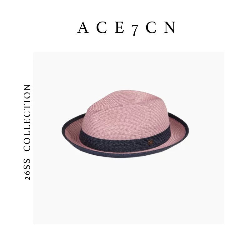 British Chic Paper-Straw Straw Hat Straw-Woven Beach