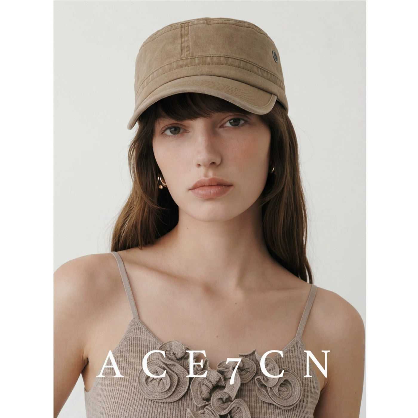 Urban Chic Denim Riding Hat Distressed Denim