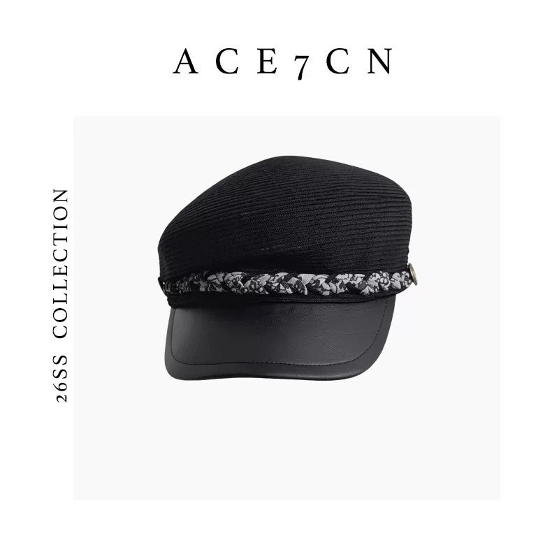 British Elegant Equestrian Hat Embellished French Tweed